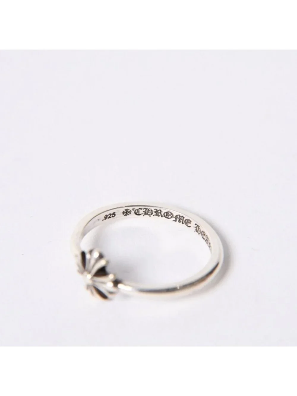 Chrome Hearts Bubblegum CH Pls CH Plastic Sling Ring 925 Sterling Silver
